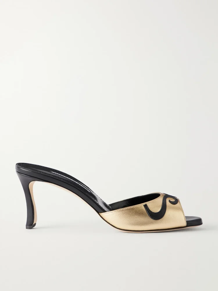 Pintonamu 70 metallic leather sandals
