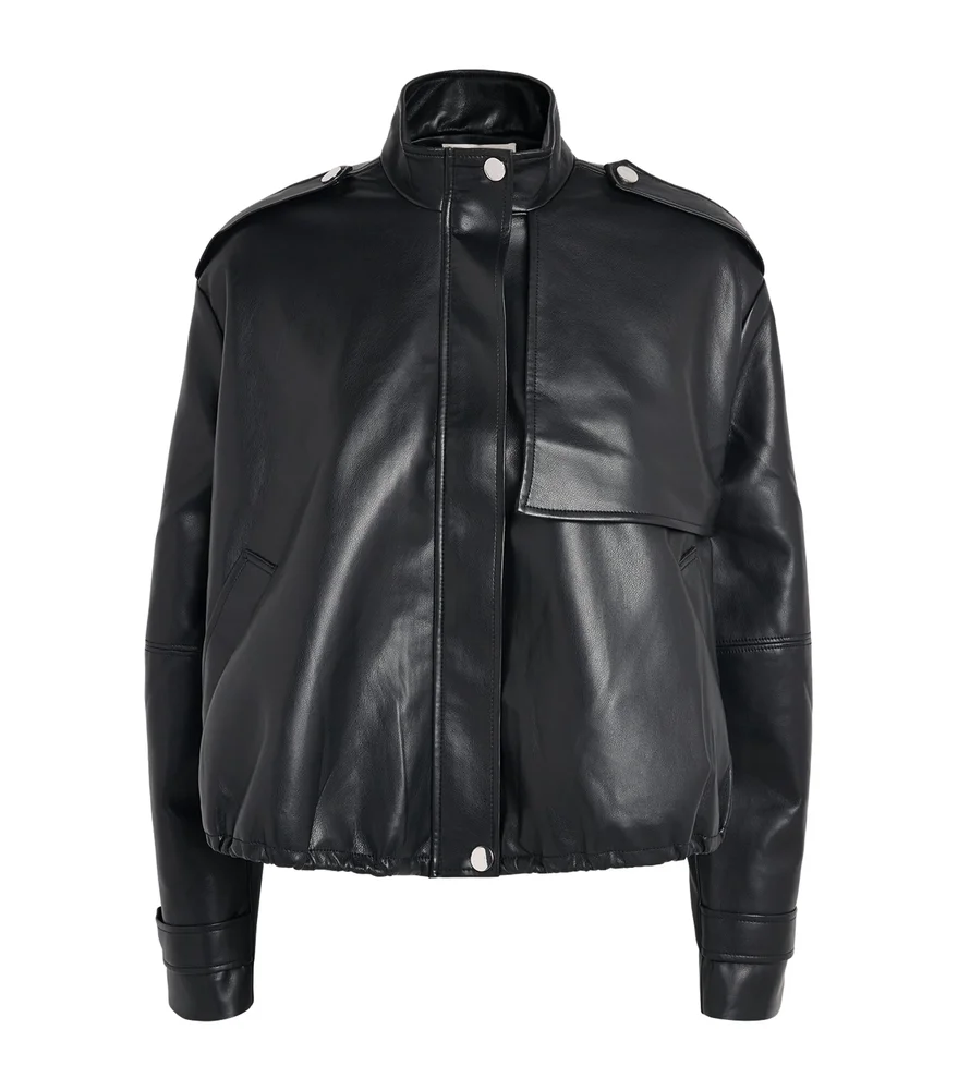 Funnel-Neck Alyssa Bomber Jacket