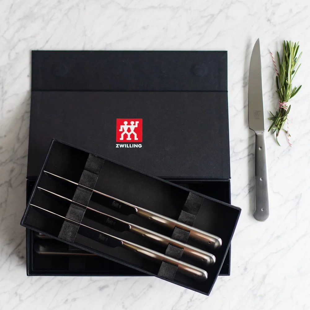 Stainless-Steel Steak Knives, Set of 8