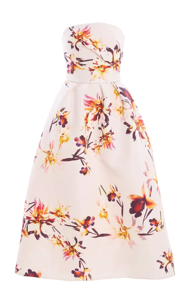Strapless Floral Dress