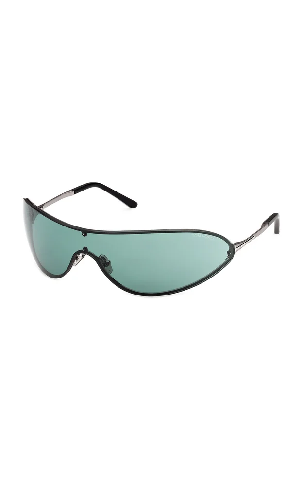 Brady Mask-Frame Metal Sunglasses