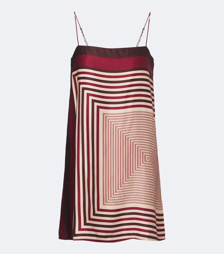 Phylis printed satin slip dress