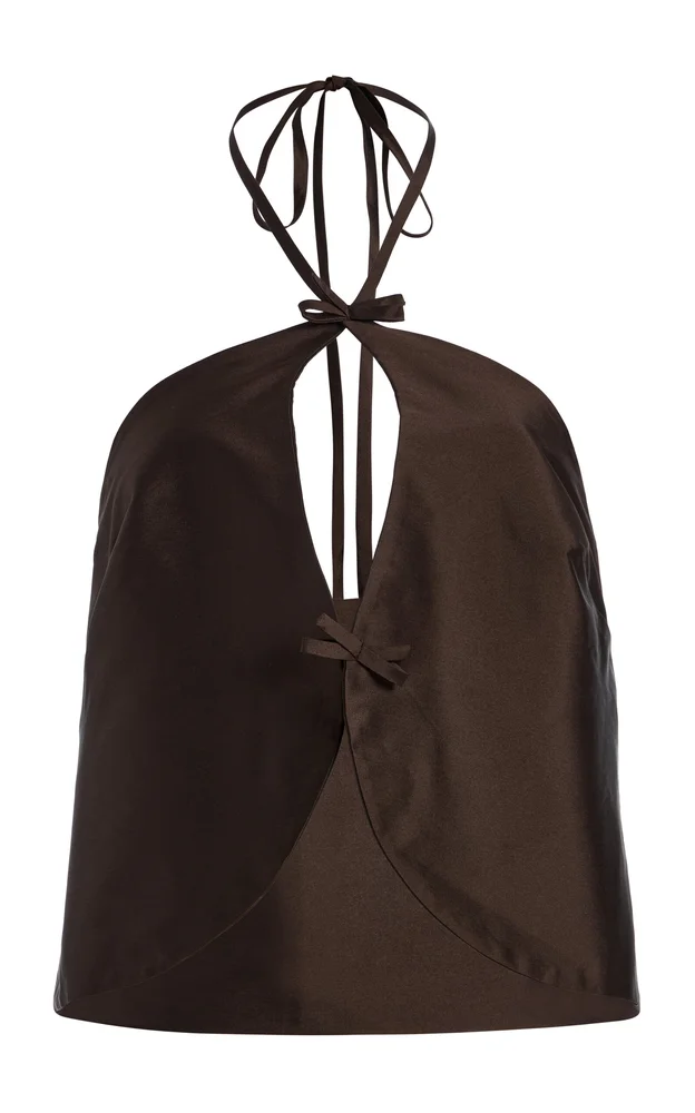 Exclusive Celeste Taffeta Halter Top
