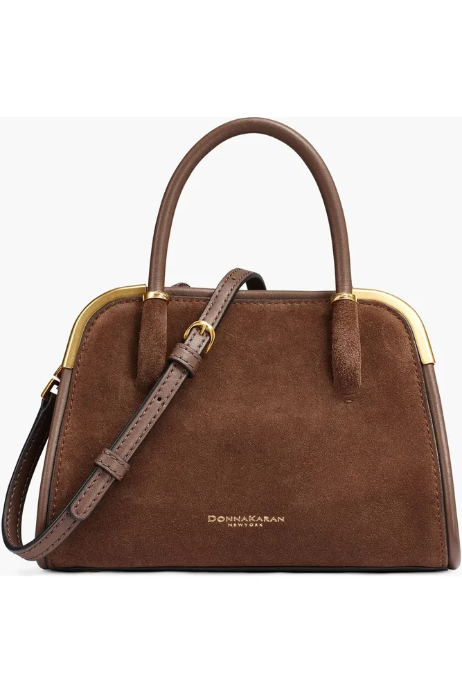 Satin Suede Mini Satchel
