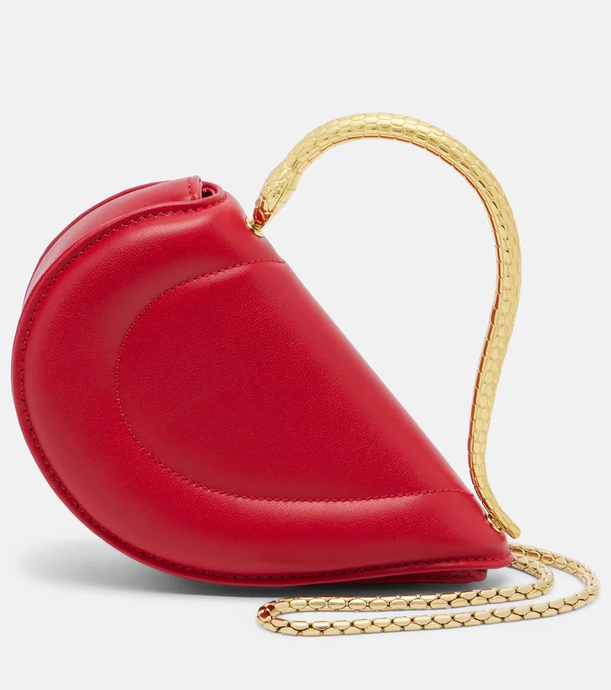 Serpenti Cuoricino Mini Leather Top-Handle Bag