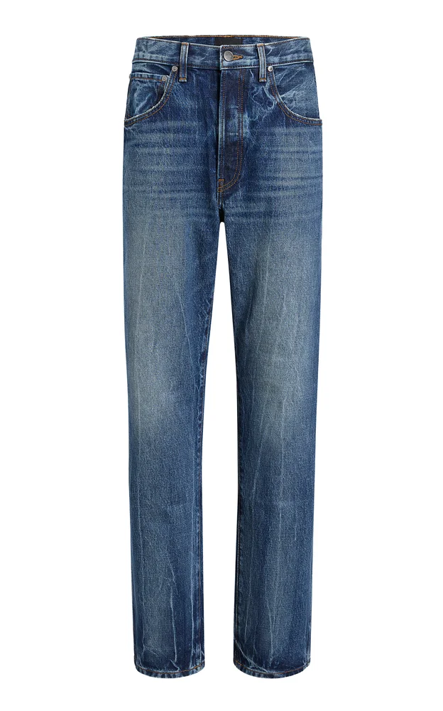 Fortuna Mid-Rise Denim Straight-Leg Jeans