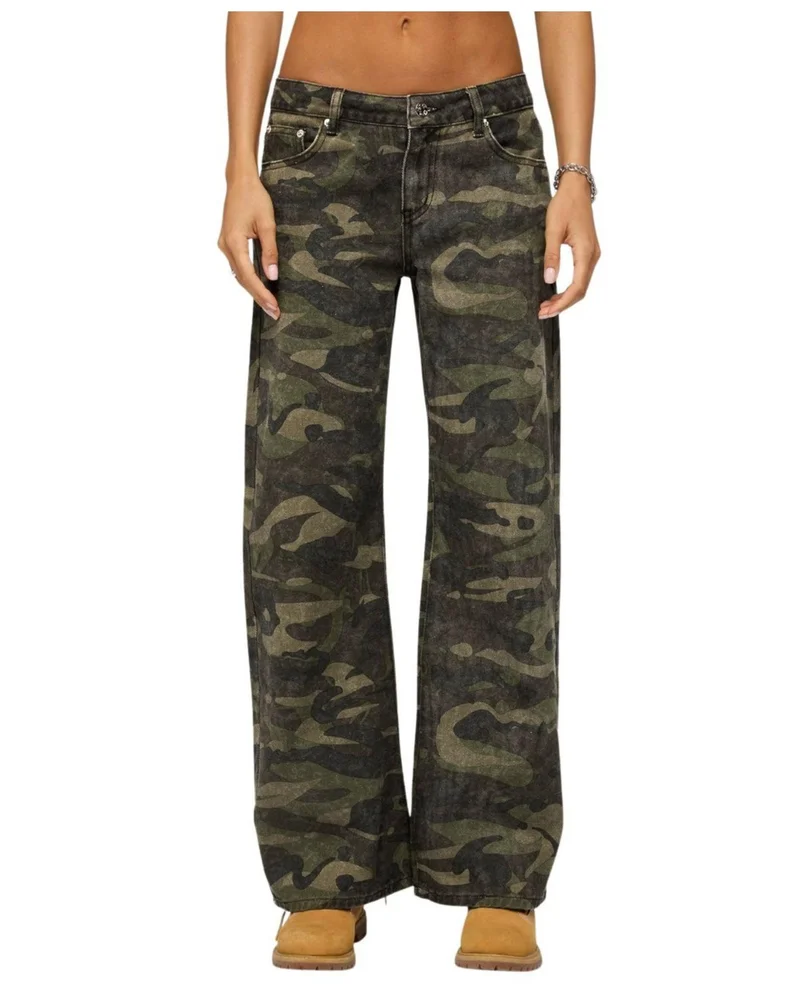 Soya Camo Low Rise Baggy Jeans