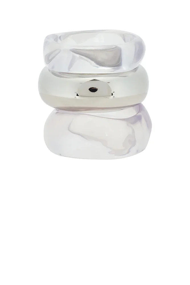 Liquid Resin Bangles Set Of 3