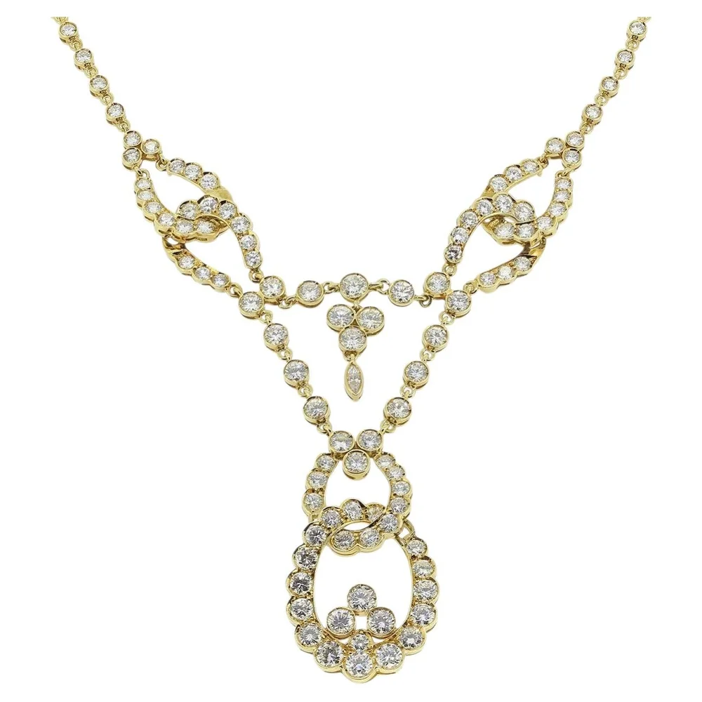 Vintage Diamond Festoon Necklace