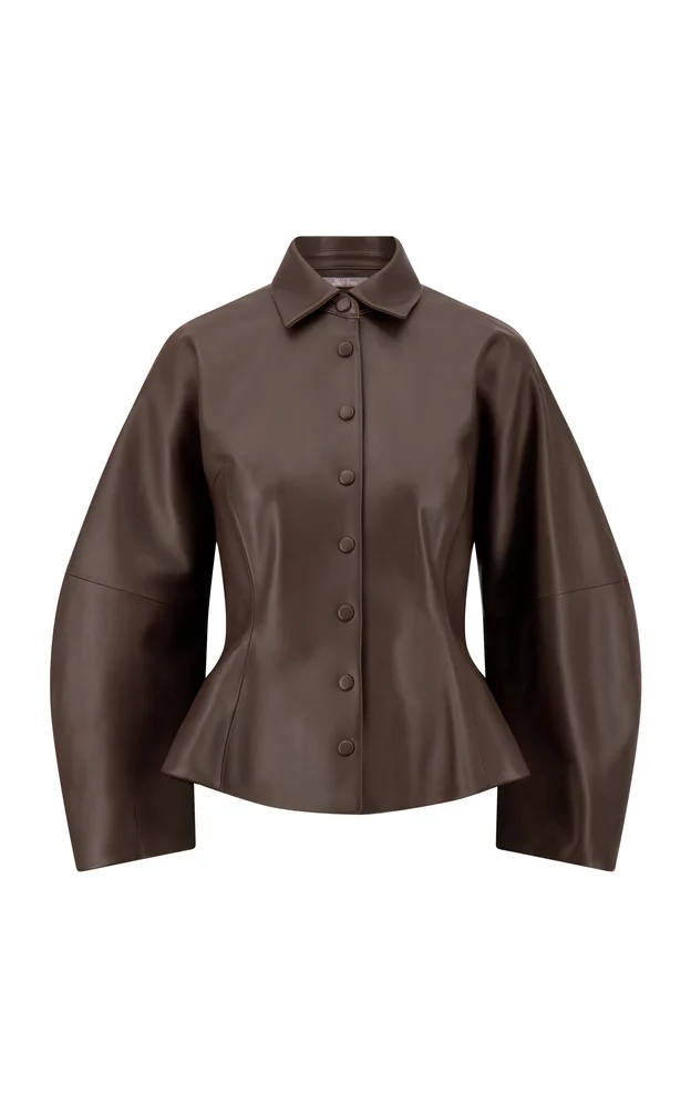 Leather Peplum Jacket