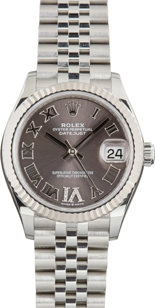 Pre-Owned Rolex Datejust 31 278274 Slate Diamond Dial Stainless Steel