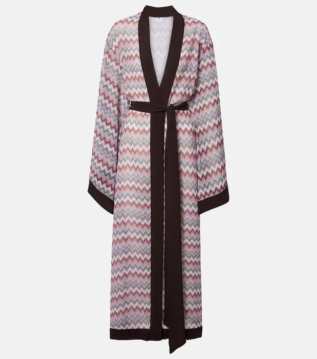 Jim chevron cotton beach cover-up