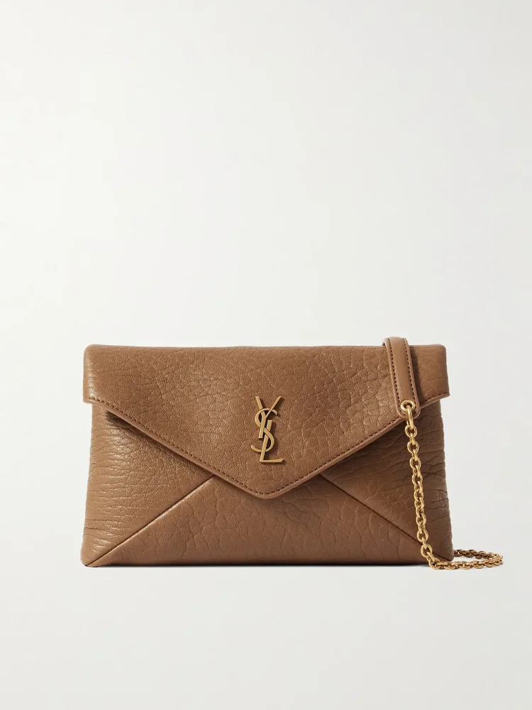 Cassandre mini textured-leather shoulder bag
