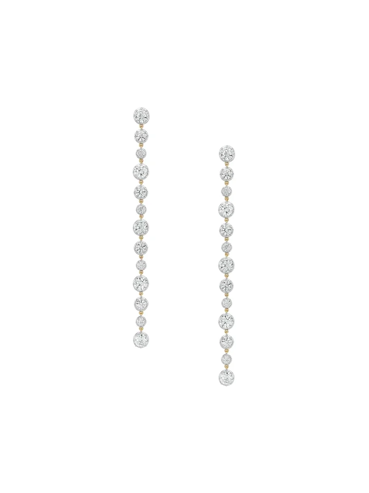 Long Sylvie Rivière Earrings in Moissanite