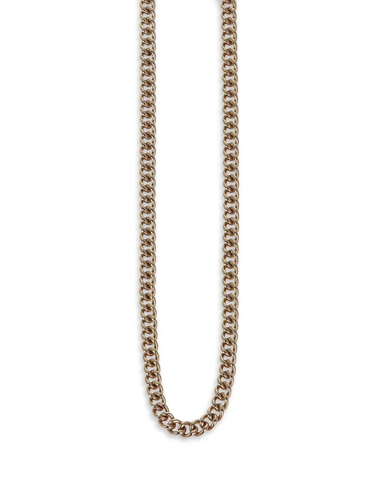 Fine Curb Link Necklace in 10K Yellow Gold
