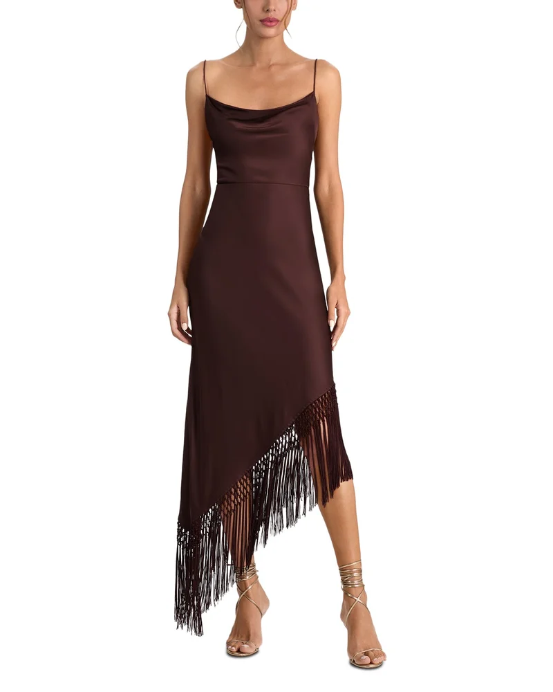 Harmony Fringe Trim Slip Dress