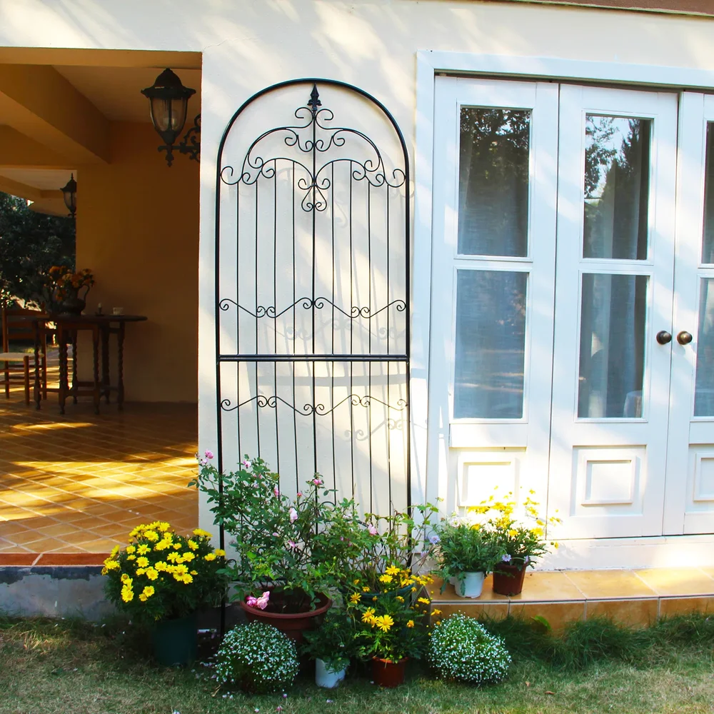 Bronislawa Iron Lattice Panel Trellis