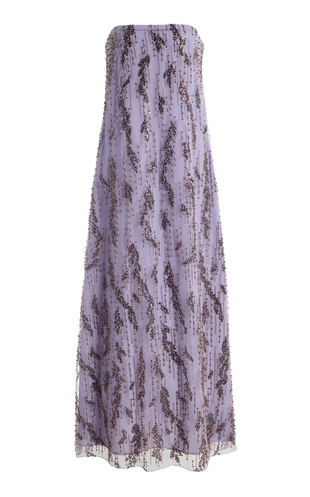 Cassie Embellished Chiffon Maxi Dress