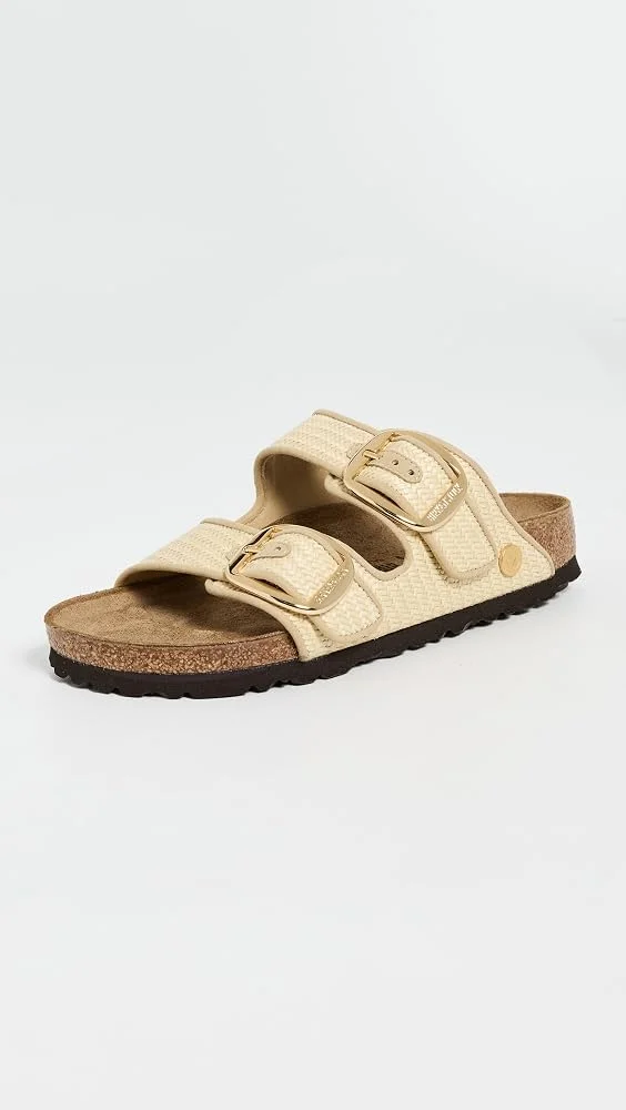 Arizona Big Buckle Raffia Sandals