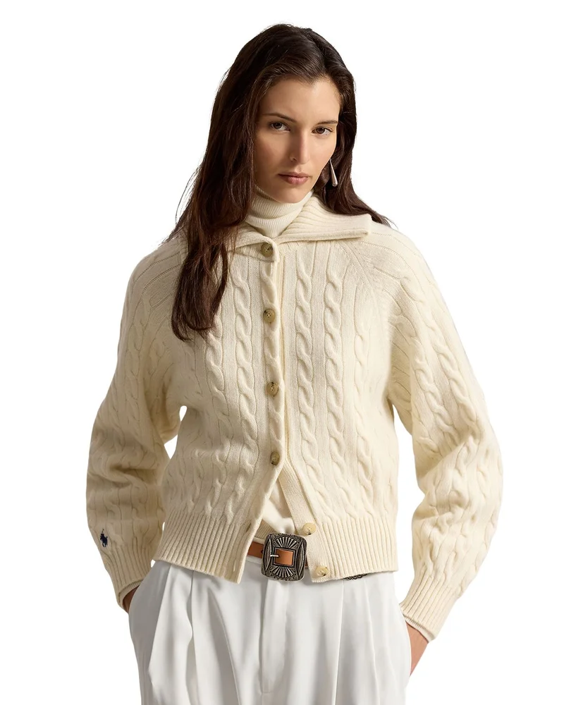 Wool & Cashmere Cable Knit Cardigan