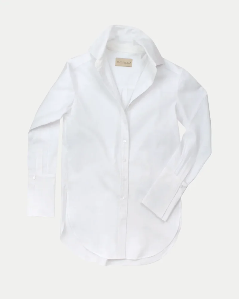 Classic Six Donna Button-Down Shirt in White