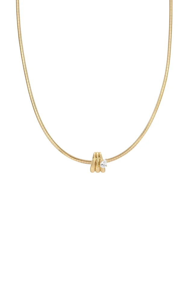Groovy 14K Yellow Gold Lab-Grown Diamond Necklace