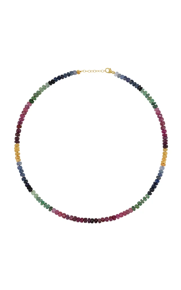 14K Yellow Gold Sapphire Necklace