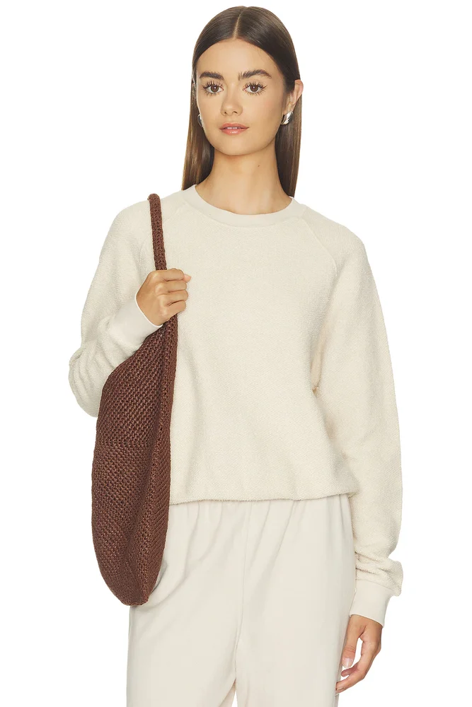 Ziggy Inside Out Fleece Long Sleeve Shrunken Crewneck Sweatshirt