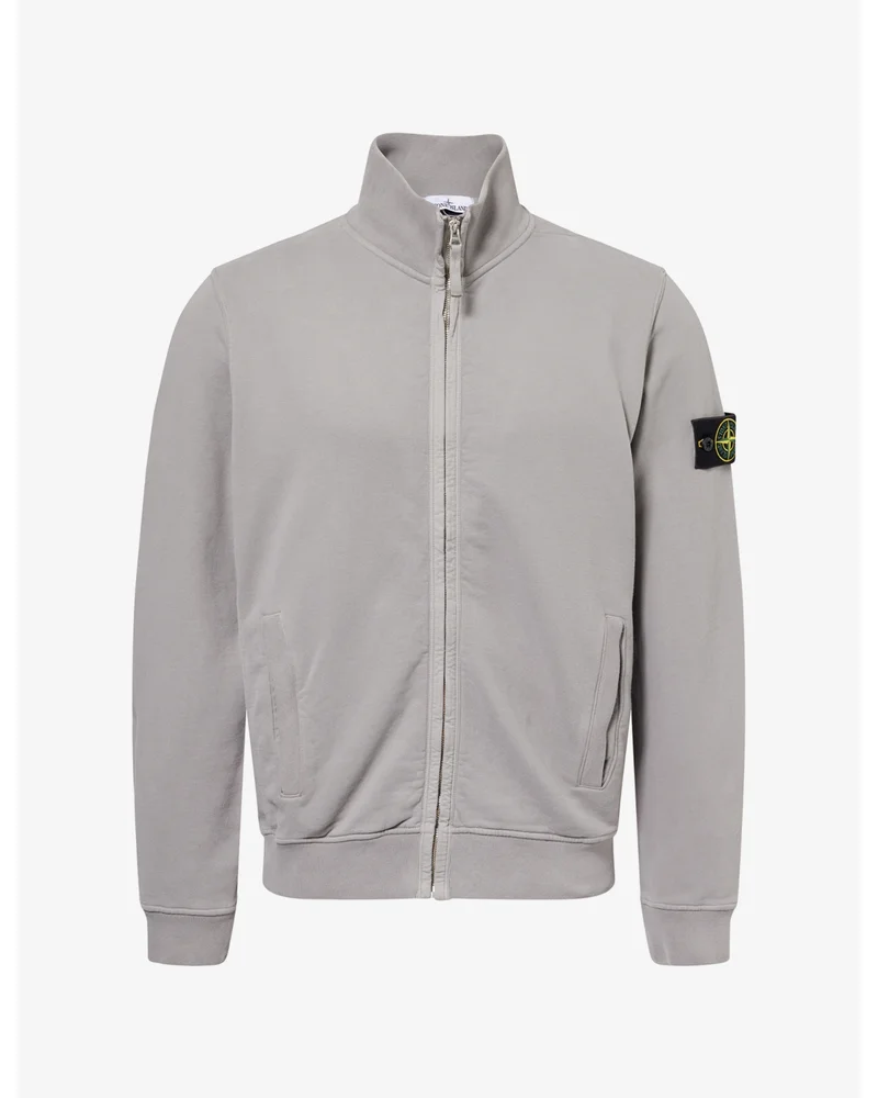 Compass-Badge Brushed Cotton-Jersey Jacket