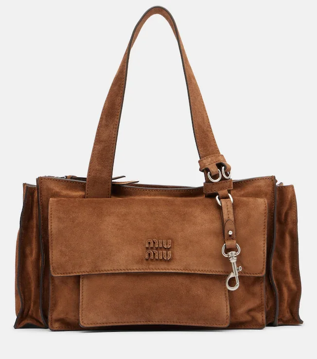 Utilitaire suede shoulder bag