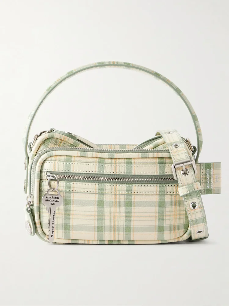 Camero Kit checked embellished leather shoulder bag