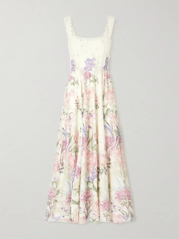 Crissy floral printed cotton-blend maxi dress