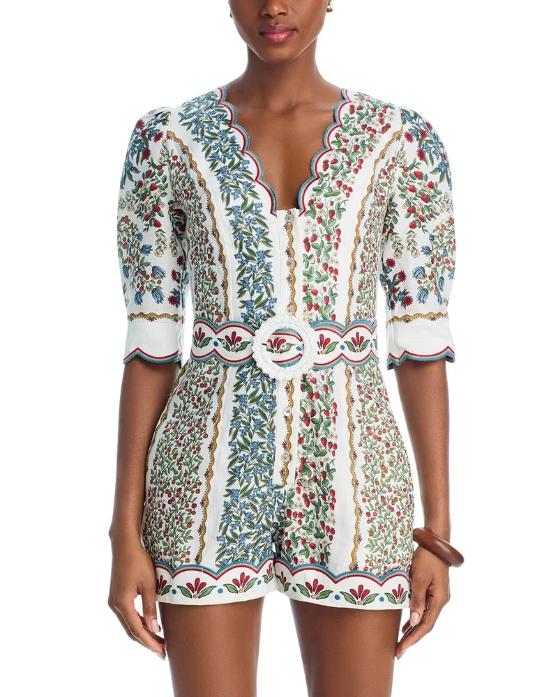Fruit Beauty Belted Romper