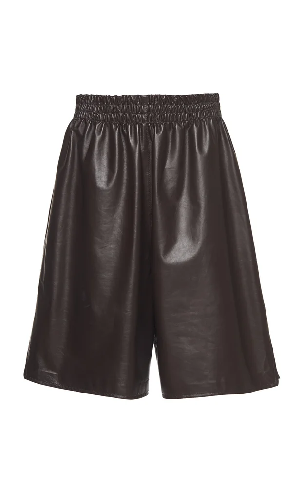 Long Leather Shorts