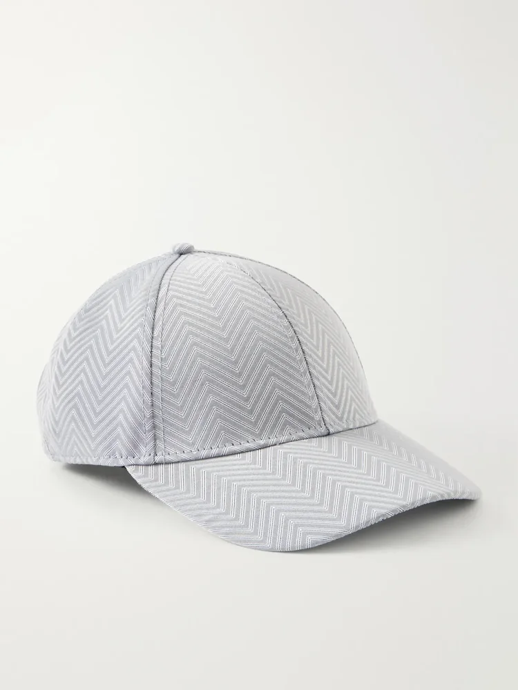 Striped Jacquard Woven Baseball Cap