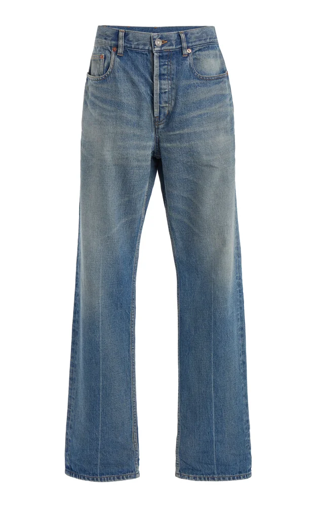 Authentic Rigid Mid-Rise Straight-Leg Jeans