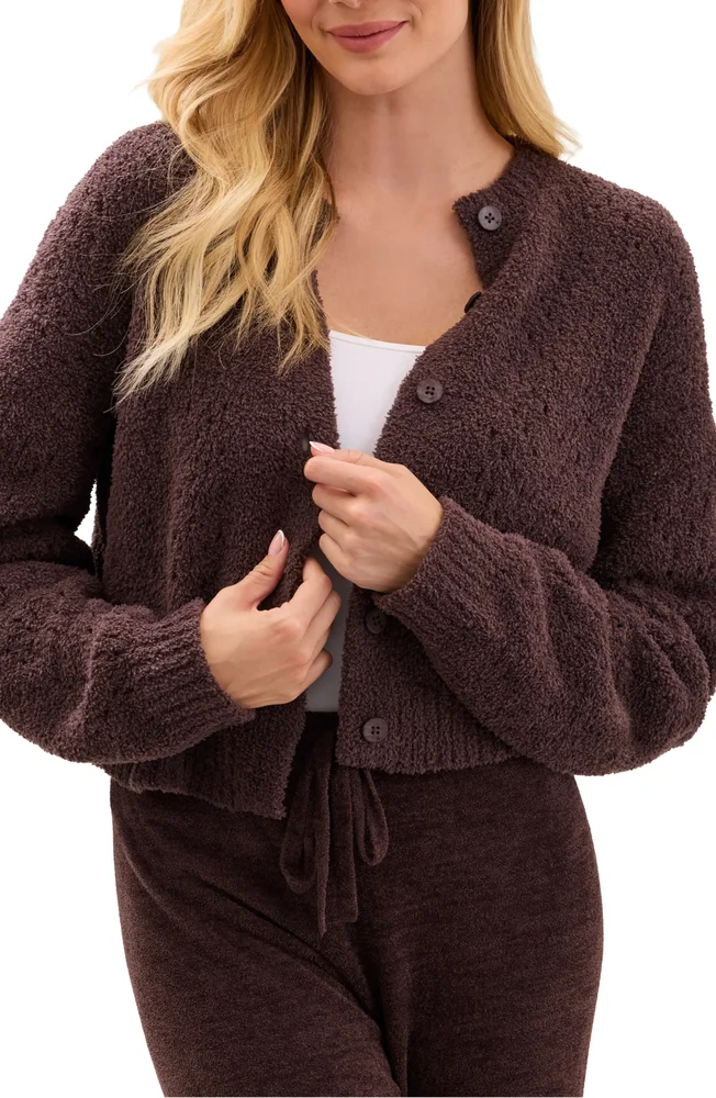 Pointelle Cropped Cardigan