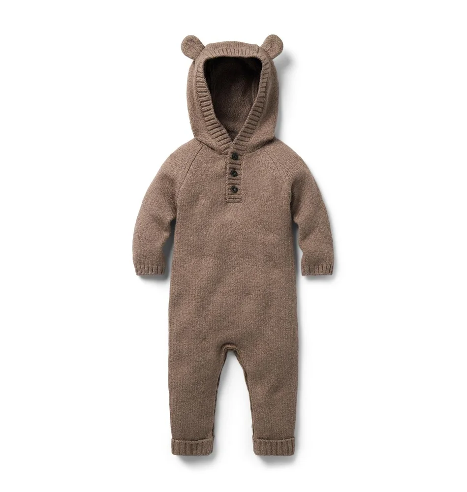 Baby Bear Ear Hooded One-Piece