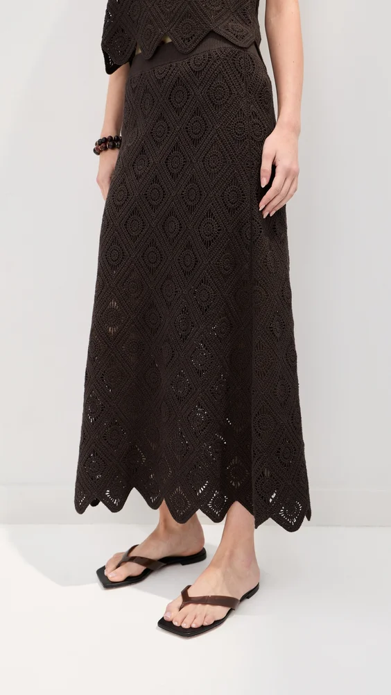 Ora Crochet Midi Skirt
