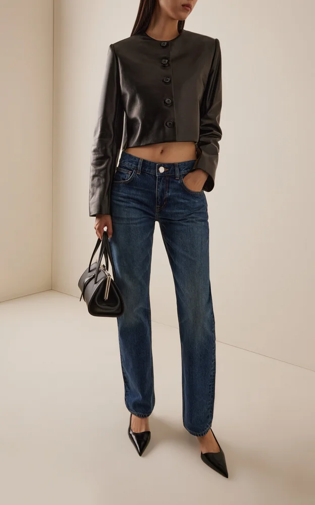 The Ryder Cropped Leather Jacket