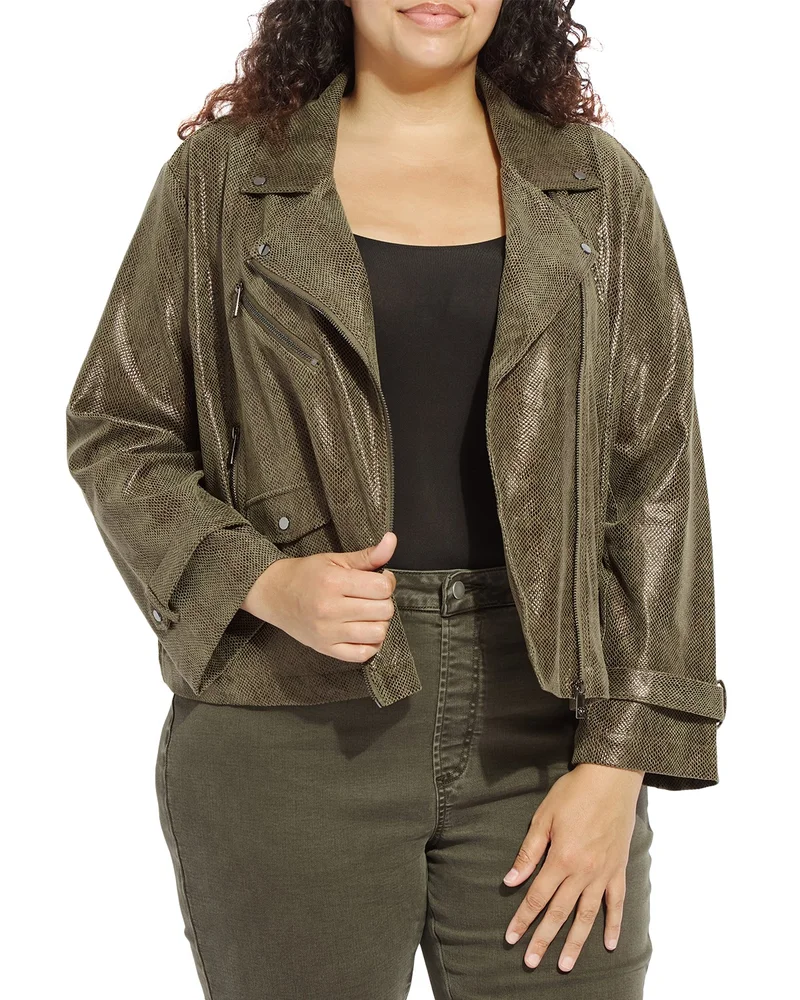 Emory Faux Suede Moto Jacket