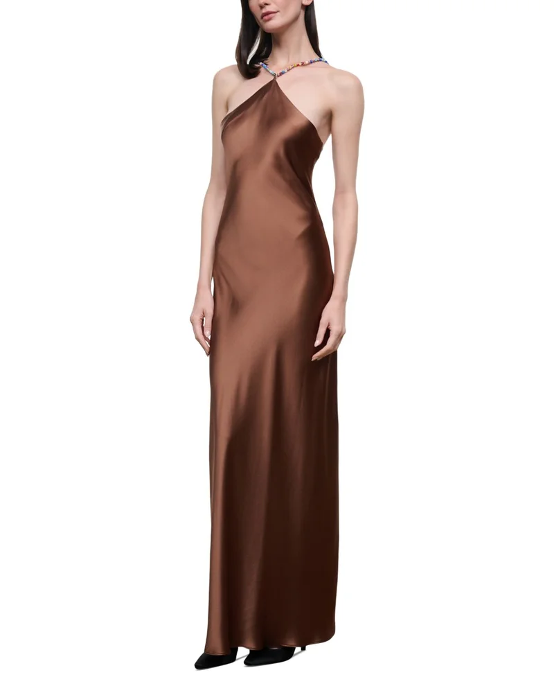 Cadence Satin Halter Dress