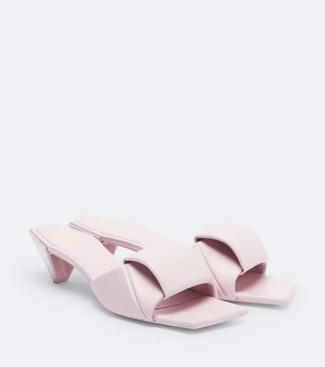 Origami leather mules