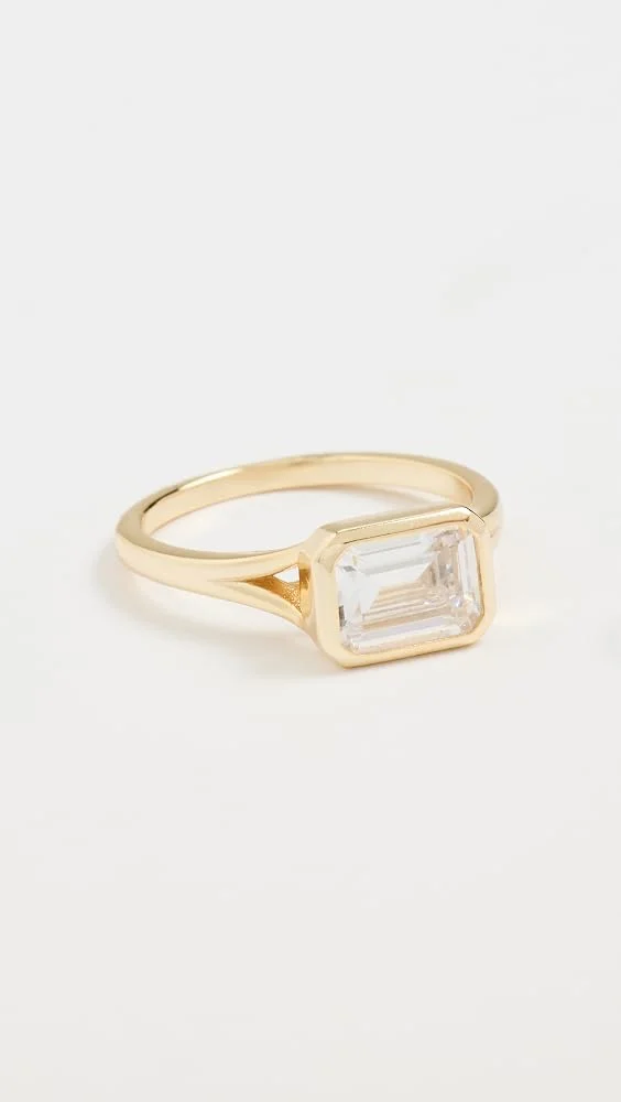 Emerald Baguette Ring
