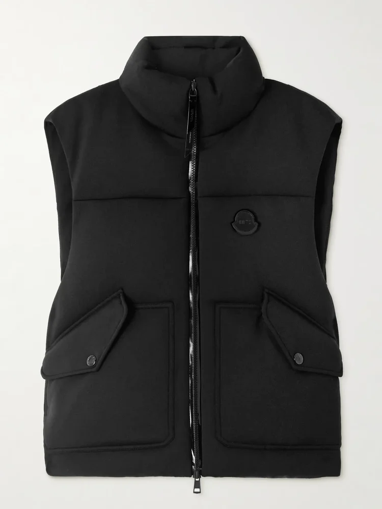 + Edward Enninful appliquéd quilted scuba down vest