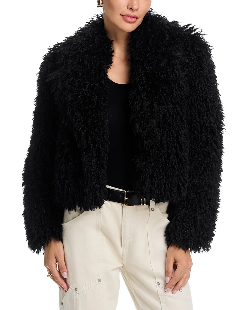 Aura Crop Faux Fur Coat