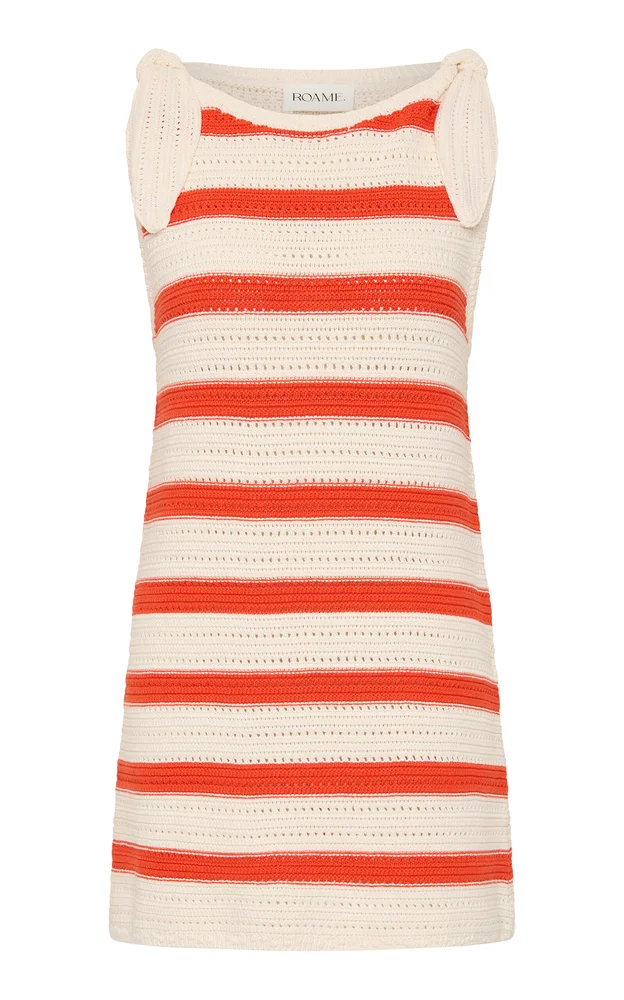 Manon Striped Knit Cotton Mini Dress