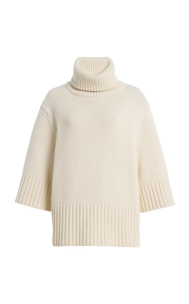 Funnel-Neck Cashmere Sweater