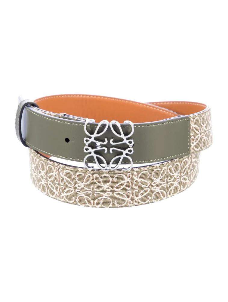 Anagram Canvas and Leather Waist Belt