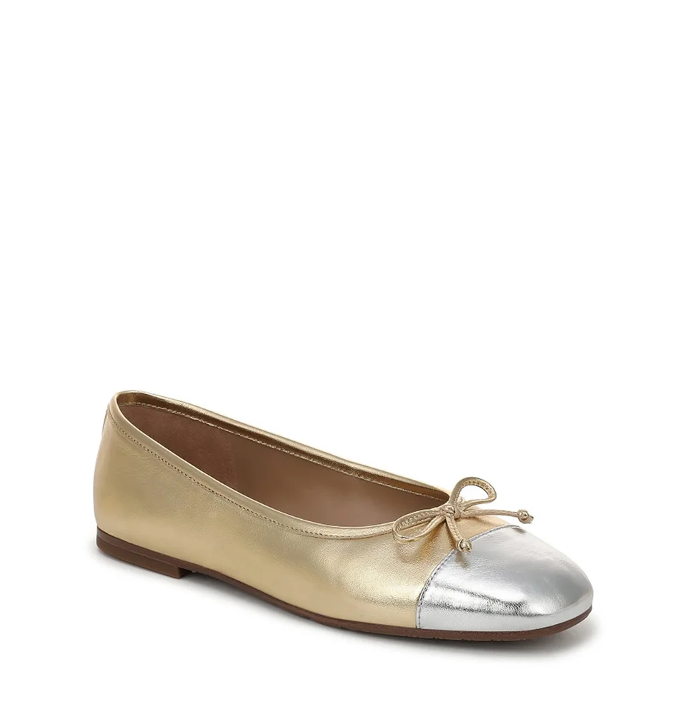Alie 2 Cap Toe Leather Ballet Flats